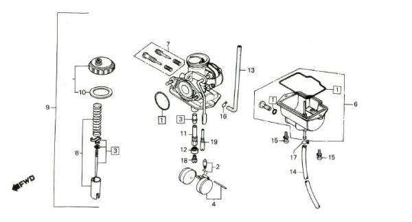 HD10 XLR80 純正 キャブレター ガスケット 送料250円～ XR80R パッキン　HE01 キャブ Oリング　TL50 JD06 TL125 .gcr_HE01 . E-12 .