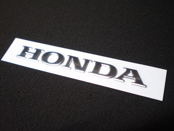 HONDA 純正 エンブレム 11x90 送料250円～ メッキ 銀 エンブレム 軟質樹脂 マーク 立体 3D シール HONDA : CB CBR NSR VFR VT PCX Dio .mjn_参考画像