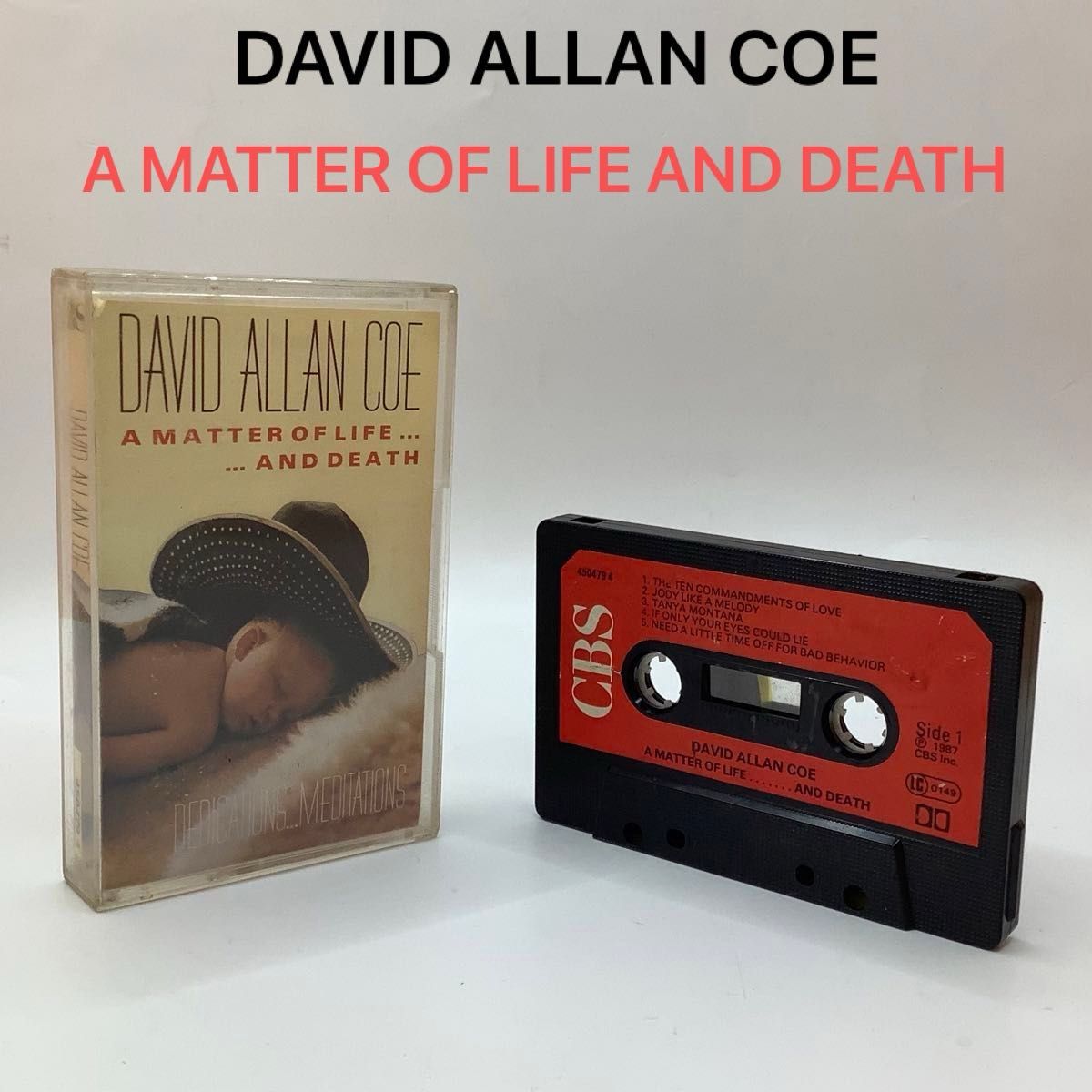 希少1987年 DAVID ALLAN COE/A MATTER OF LIFE AND DEATH 当時物 カセットテープ