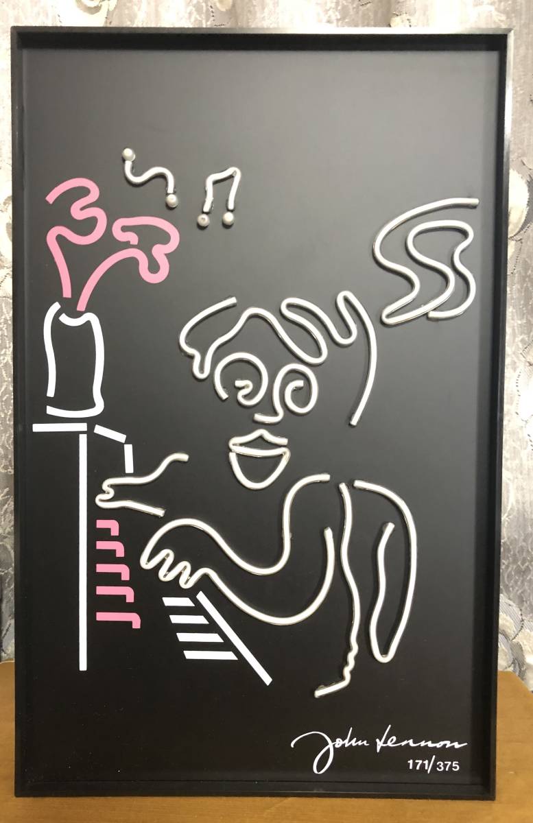 ジョン・レノン　ネオンアート　ボックス