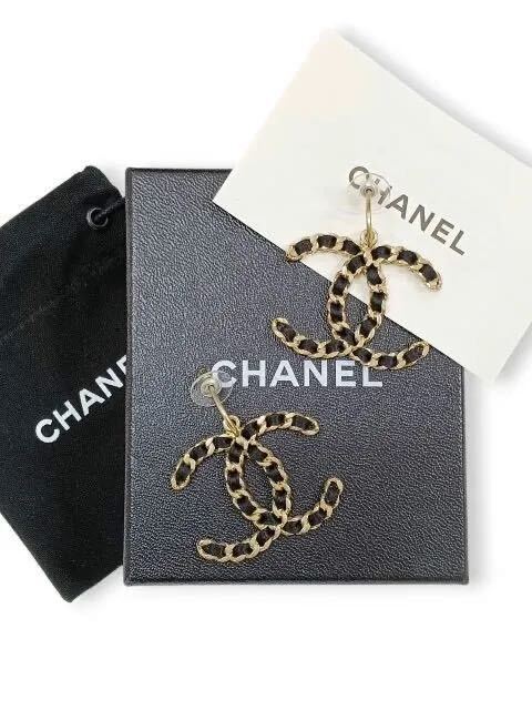 シャネル　CHANEL ビッグココピアス　coco B12 レア　正規品　箱　保存袋付き　チェーン_画像1