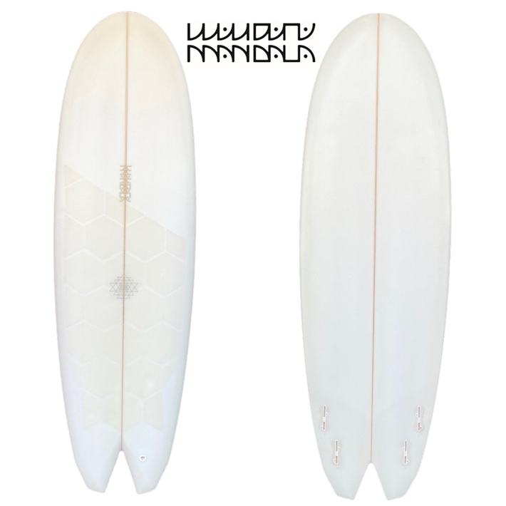 【中古】MANDALA SURFBOARD マンダラサーフボード ASQ 5'10 Arc Swallowtail Quads FCS2　送料無料