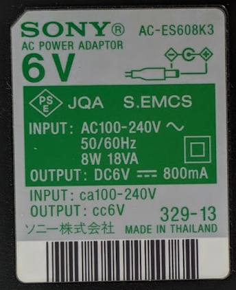 SONY ソニー ACアダプター AC-ES608K3 〈管理番号:A240216〉_画像3