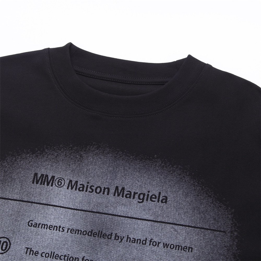 メゾンマルジェラ Maison Margiela 半袖 tシャツ 黒 バックデザイン ファッション メンズ レディース T-Shirt コットン素材 50サイズ_画像3