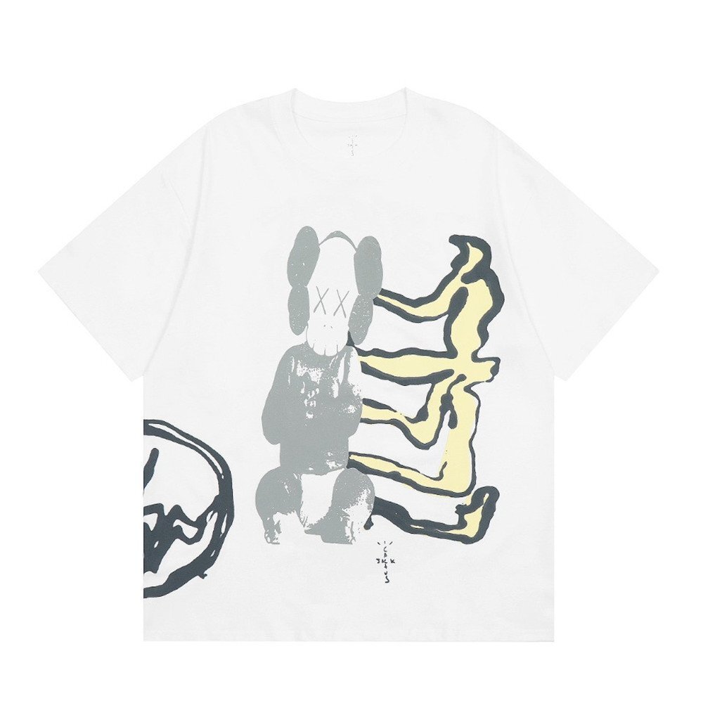 Travis Scott Cactus Jack x KAWS For Fragment Tee White 半袖Tシャツ カットソー Tシャツ ホワイト Lサイズの画像1