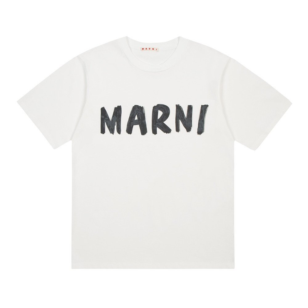 MARNI マルニ 半袖 Tシャツ ロゴT カットソー ホワイト 男女兼用 コットン シャツ トップス 40サイズ_画像1