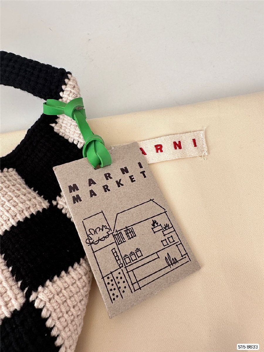 *Marni Kids Diamond Crochet Mini сумка cloche вязаный сумка чёрный 