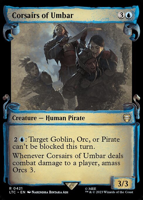 MTG ■青/英語版■ 《ウンバールの海賊/Corsairs of Umbar》★ショーケースFOIL★ 指輪物語：中つ国の伝承 統率者　LTC_画像1