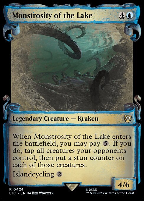 MTG ■青/英語版■ 《湖に潜む化け物/Monstrosity of the Lake》▲ショーケース▲ 指輪物語：中つ国の伝承 統率者　LTC_画像1