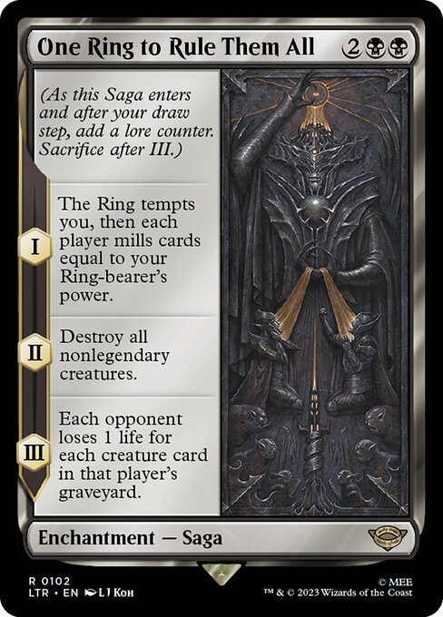 MTG ■黒/英語版■ 《一つの指輪は、すべてを統べ/One Ring to Rule Them All》指輪物語:中つ国の伝承 LTR_画像1