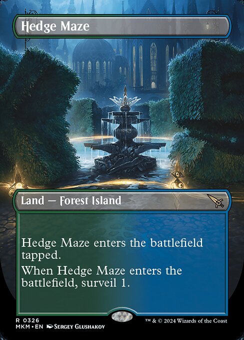 (326) MTG ■土地/英語版■ 《迷路庭園/Hedge Maze》▲ボーダーレス▲ カルロフ邸殺人事件 MKM 土地R_画像1