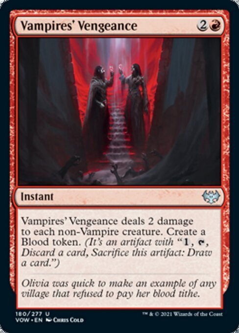 MTG ■赤/英語版■ 《吸血鬼の復讐/Vampires' Vengeance》イニストラード:真紅の契り VOW_画像1