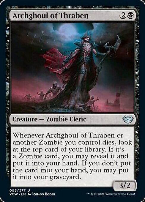 MTG ■黒/英語版■ 《スレイベンの大グール/Archghoul of Thraben》イニストラード:真紅の契り VOW_画像1