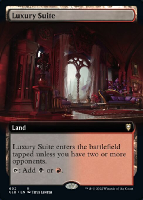 MTG ■土地/英語版■ 《特別観覧室/Luxury Suite》▲拡張アート▲ 統率者レジェンズ：バルダーズゲートの戦い CLB_画像1