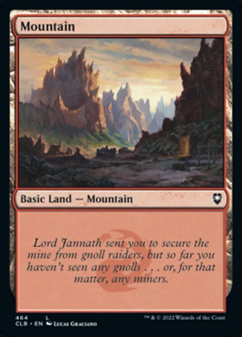 MTG ■土地/英語版■ 《山/Mountain》★FOIL★ 統率者レジェンズ：バルダーズゲートの戦い CLB_画像1