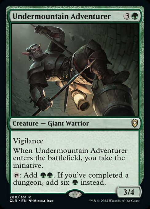 MTG ■緑/英語版■ 《アンダーマウンテンの冒険者/Undermountain Adventurer》★FOIL★ 統率者レジェンズ：バルダーズゲートの戦い CLB_画像1