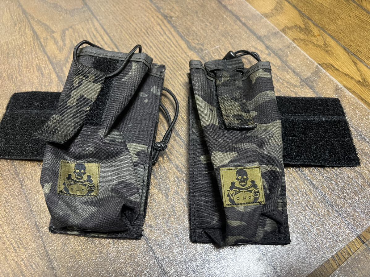 VOLK TACTICAL GEAR BS-09 / RADIO POUCH 2個1セット マルチカムブラック MCBKの画像1