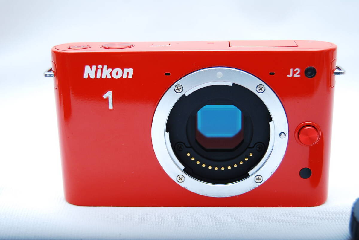 ★美品 ニコン Nikon ミラーレス一眼 Nikon 1 J2 ボディー レッド★の画像2