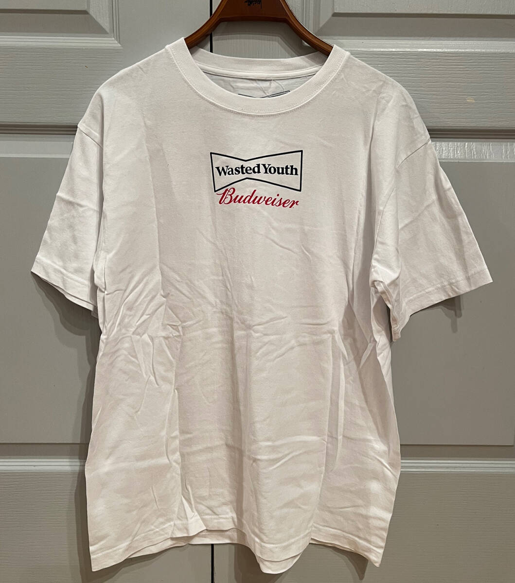 Wasted Youth × Budweiser Tシャツ VERDY ウェイステッドユース バドワイザー Lサイズ_画像1