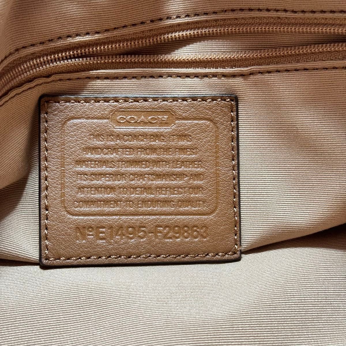 【ピカピカ】ほぼ未使用 COACH F29863 シグネチャートートバッグ ショルダーバッグ 大容量 コーチ トートバッグ