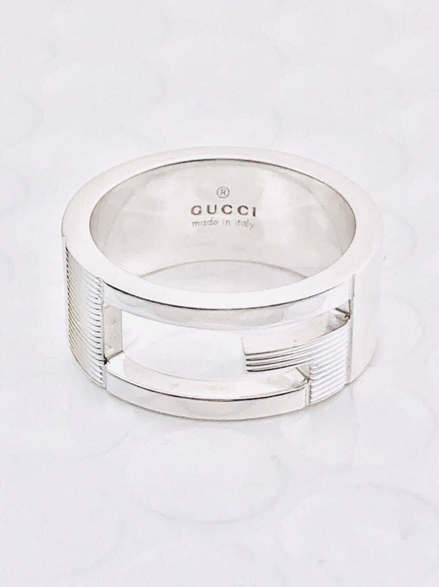 【美品！送無】GUCCI Gロゴ リング（実寸10号）シルバー925 指輪、ブレスレット、ネックレス_画像4