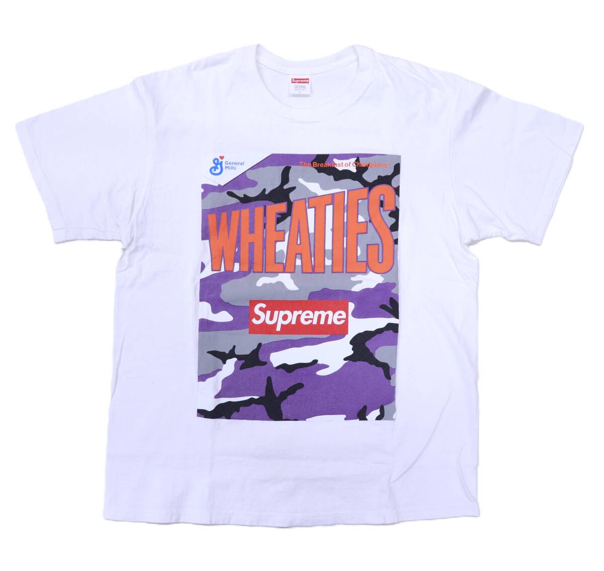 Supreme 21SS Wheaties Tee Tシャツ L コットン WHT 無地