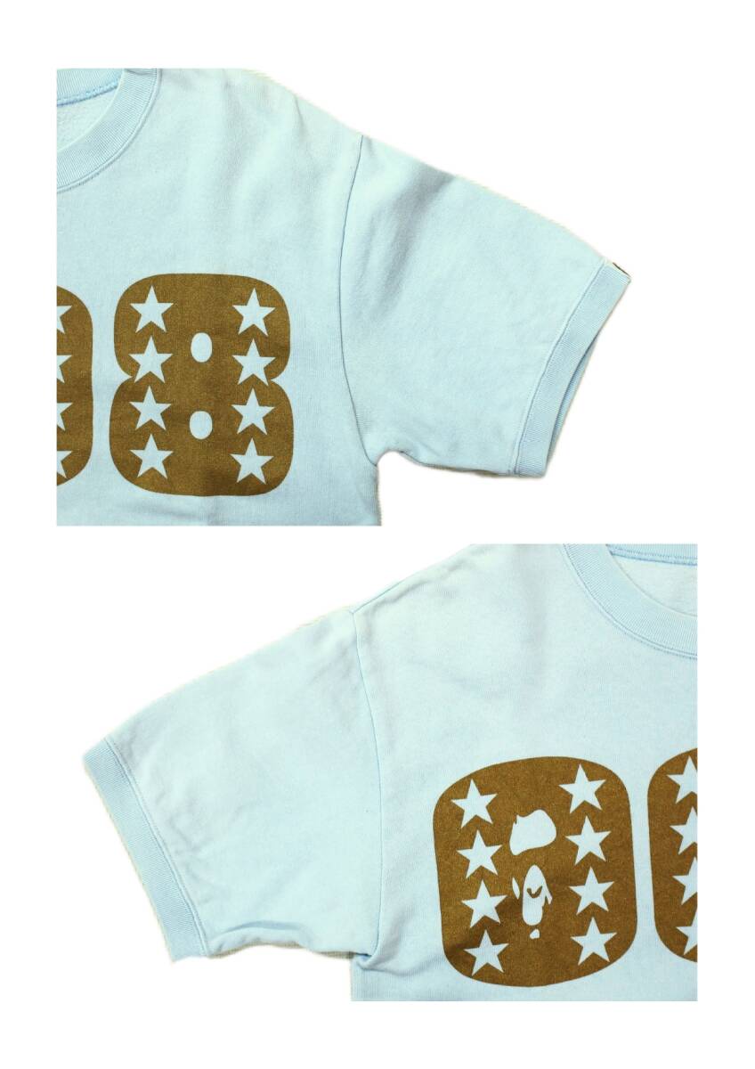 A BATHING APE 半袖スウェット S コットン BLU_画像5