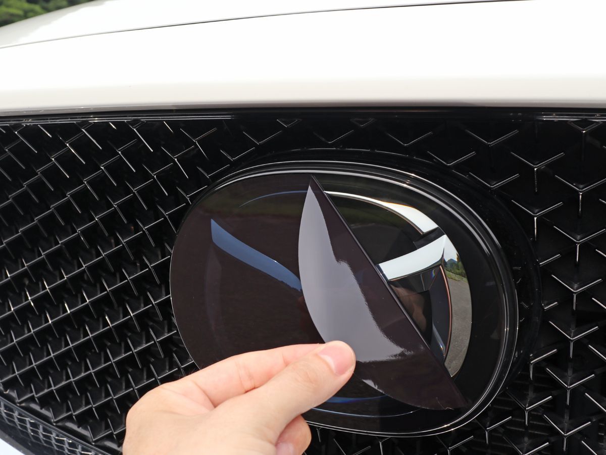 Tint+ repeated use is possible CX-5 KF2P/KF5P/KFEP front emblem smoke film ( smoked 20% MRCC equipped car exclusive use )