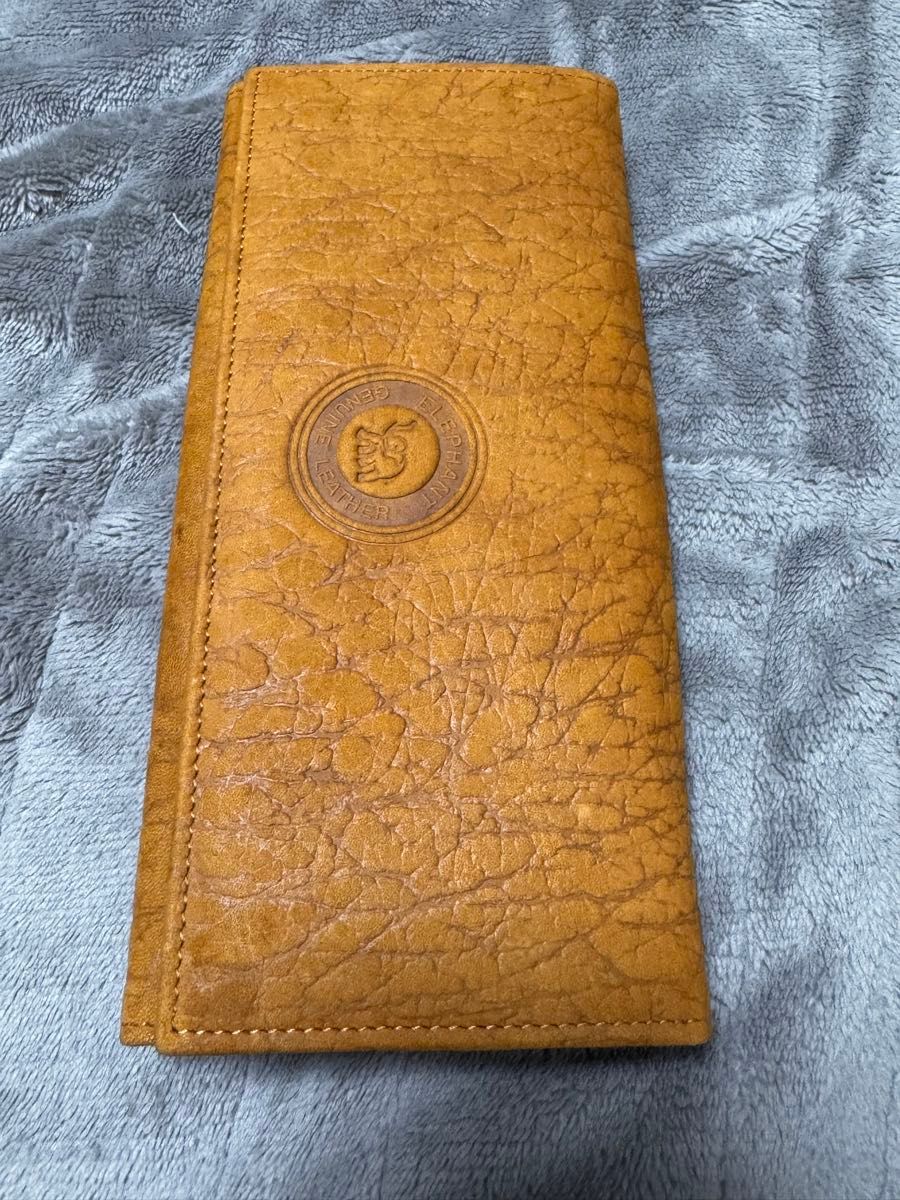 ELEPHANT GENUINE LEATHER 象革 長財布 2つ折り エレファント ELEPHANT GENUINE LEATHER 象革 長財布 2つ折り エレファント