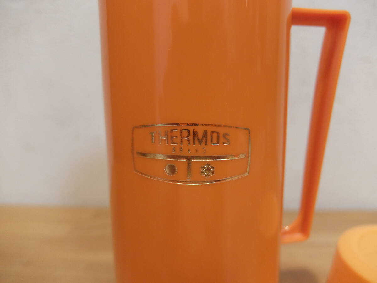 サーモス 魔法瓶 イギリス製 0.25リットル 　オレンジ　昭和レトロ　_画像4