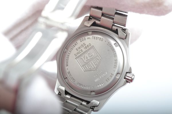 C907Z04R//TAG HEUER タグホイヤー WK1110 プロフェッショナル デイト ブラック文字盤 メンズ腕時計 200ｍ 黒文字盤 SINCE1860_画像3