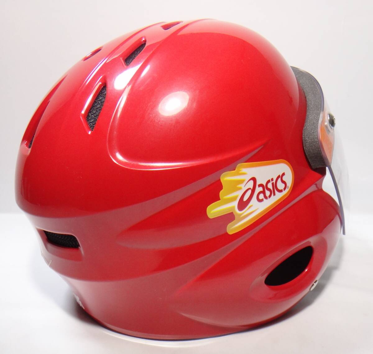 送料無料 　廃盤　雪合戦用ヘルメット　アシックス　Mサイズ　GGS505　赤　雪合戦　asics