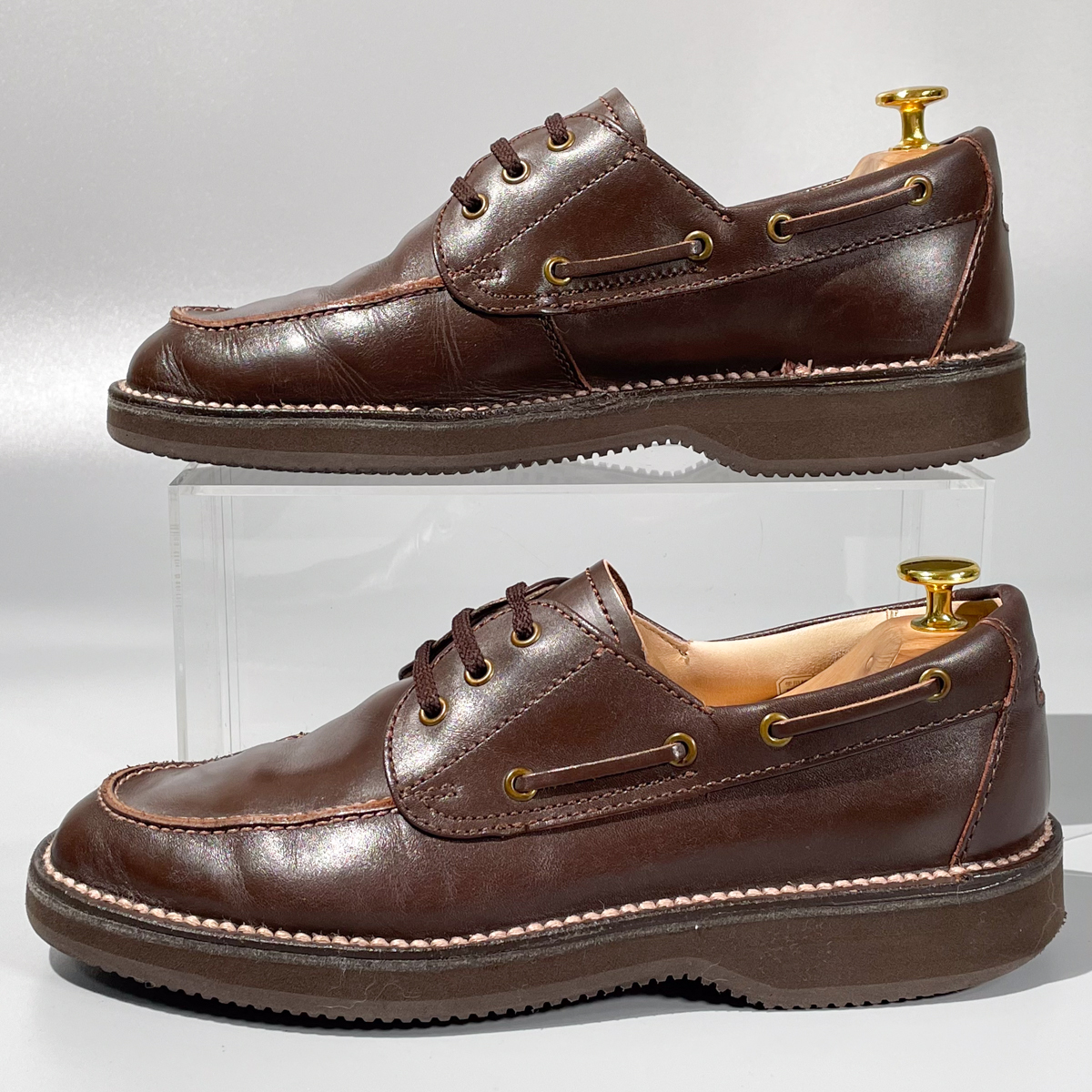 即決 REGAL リーガル ウォーカー Uチップ ウォーキングシューズ ブラウン 茶色 メンズ 本革 レザー 革靴 25.5cm ビジネスシューズ A1911_画像6