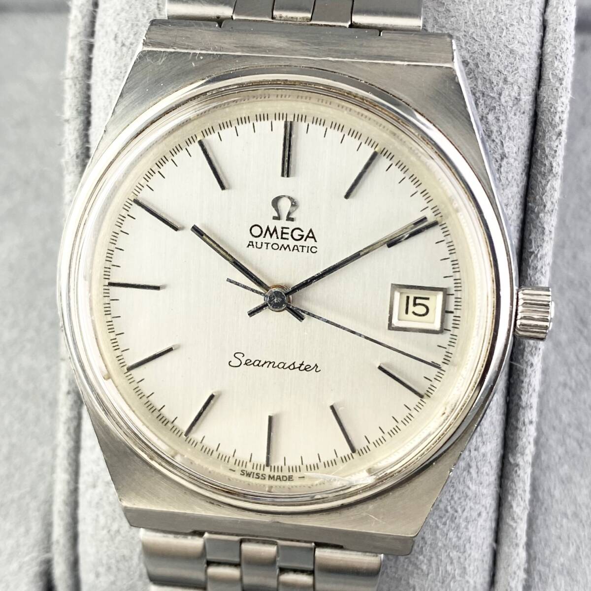 【1円〜】OMEGA オメガ 腕時計 メンズ AT 自動巻 SEAMASTER シーマスター ホワイト文字盤 ラウンドフェイス アンティーク デイト 可動品