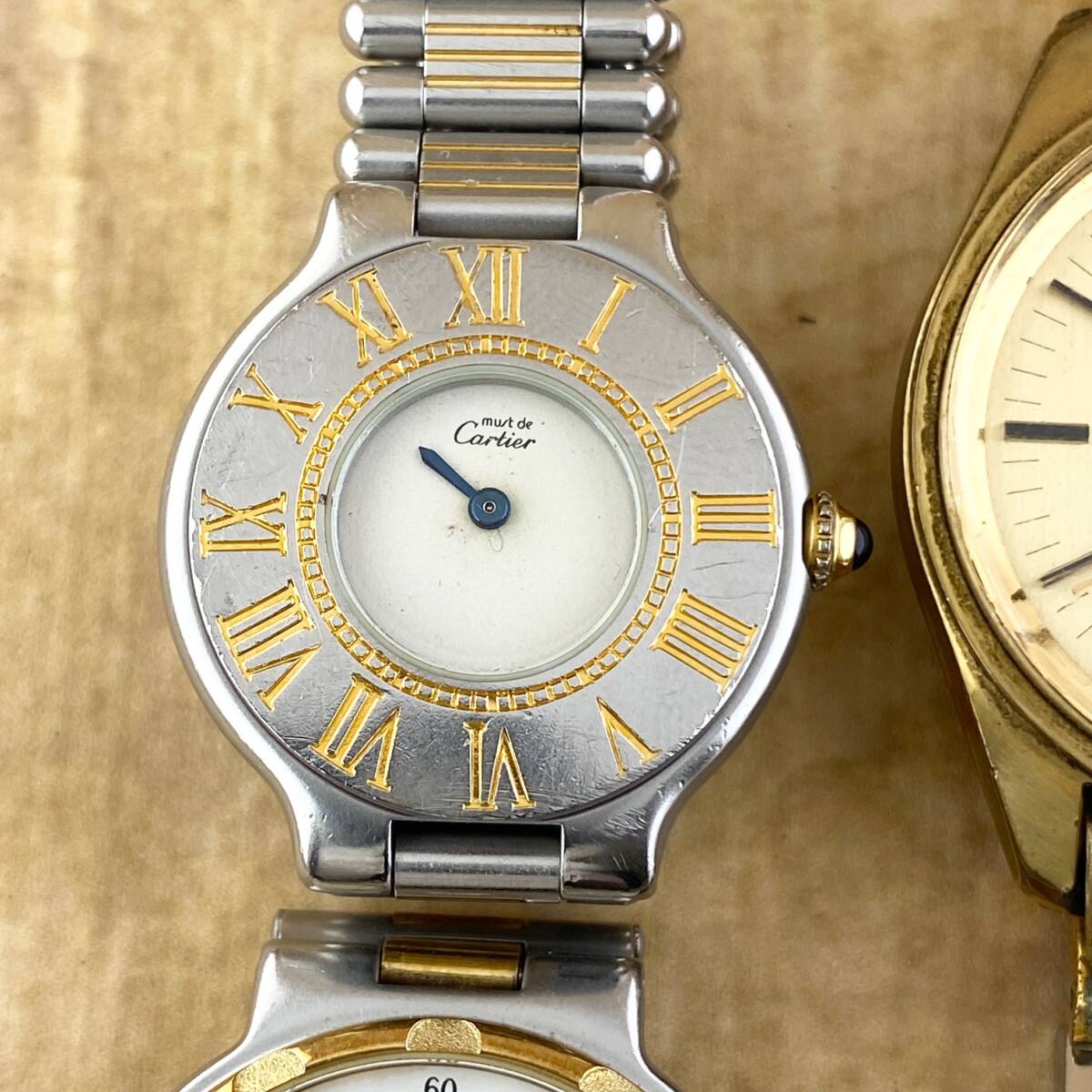 【1円〜】Cartier カルティエ/LONGINES ロンジン 腕時計 メンズ レディース 4本セット まとめ ジャンク_画像5