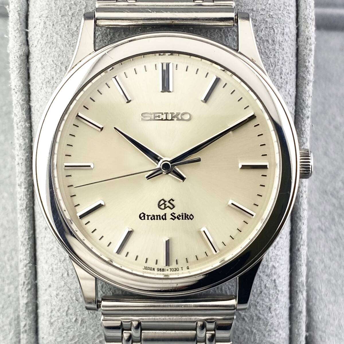 【1円〜】Grand Sieko グランドセイコー GS 腕時計 メンズ 9581-7020 シルバー文字盤 ラウンドフェイス 可動品_画像8