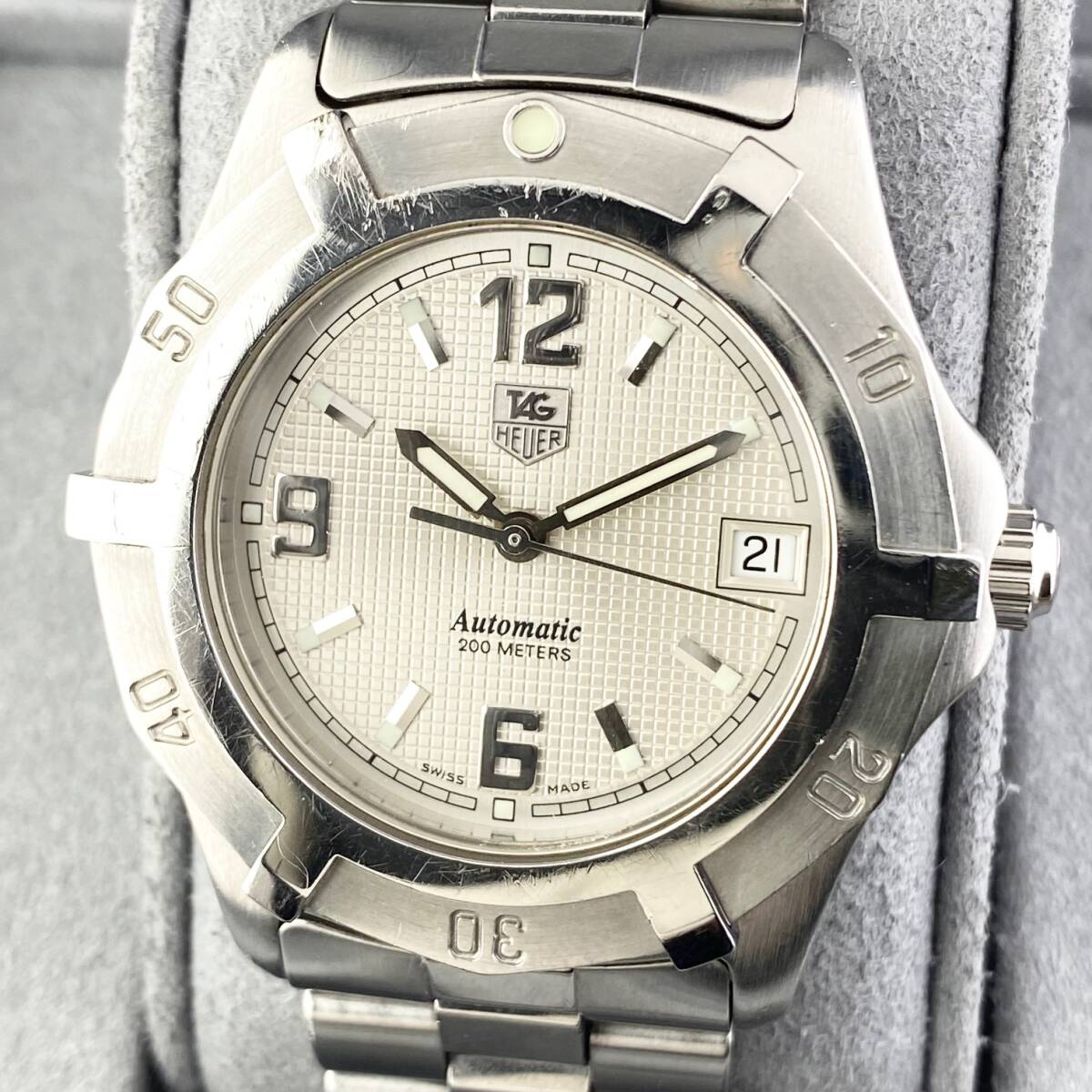 【1円〜】TAG HEUER タグ ホイヤー 腕時計 メンズ AT 自動巻 エクスクルージブ WN2110 シルバー文字盤 プロフェッショナル 訳有 可動品_画像1