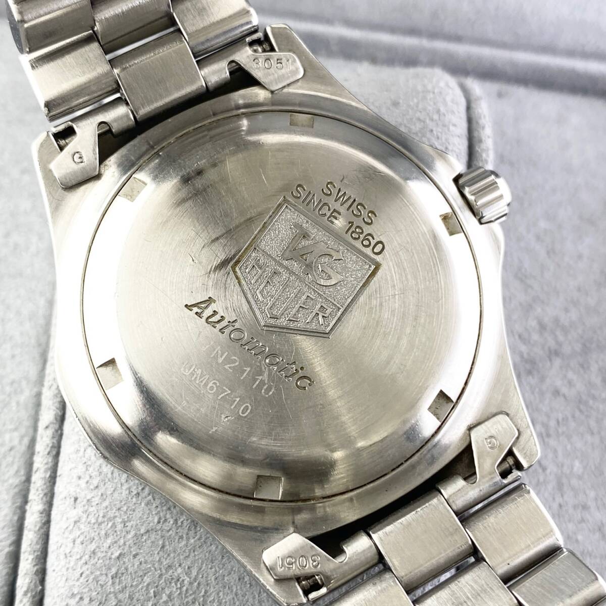 【1円〜】TAG HEUER タグ ホイヤー 腕時計 メンズ AT 自動巻 エクスクルージブ WN2110 シルバー文字盤 プロフェッショナル 訳有 可動品_画像6