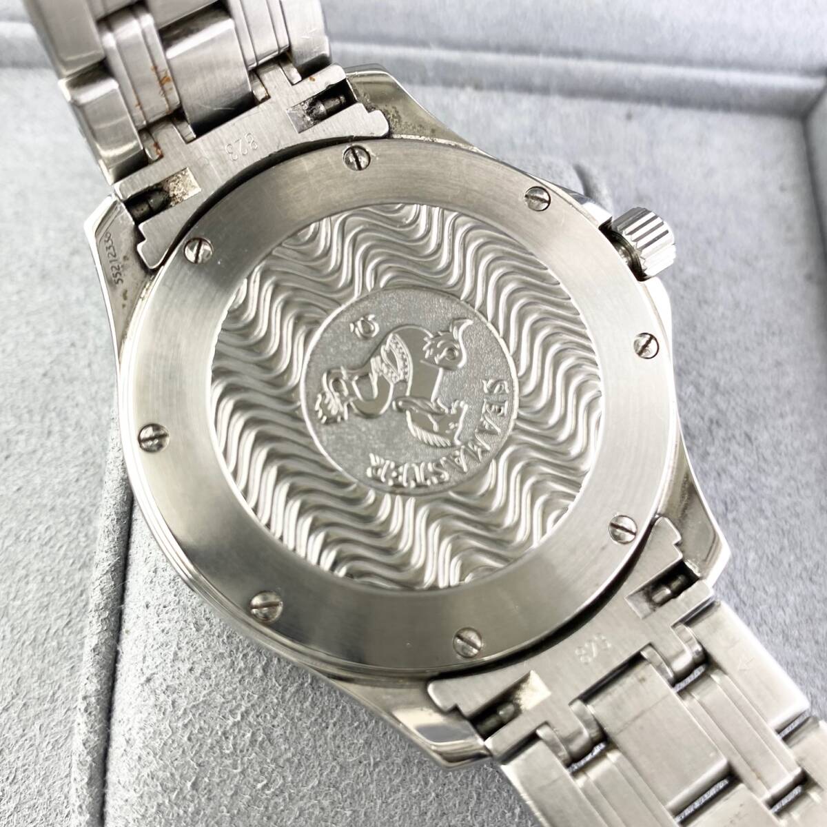 【1円〜】OMEGA オメガ 腕時計 メンズ SEAMASTER シーマスター アナデジ 120m ブルー文字盤 ラウンドフェイス 可動品_画像6