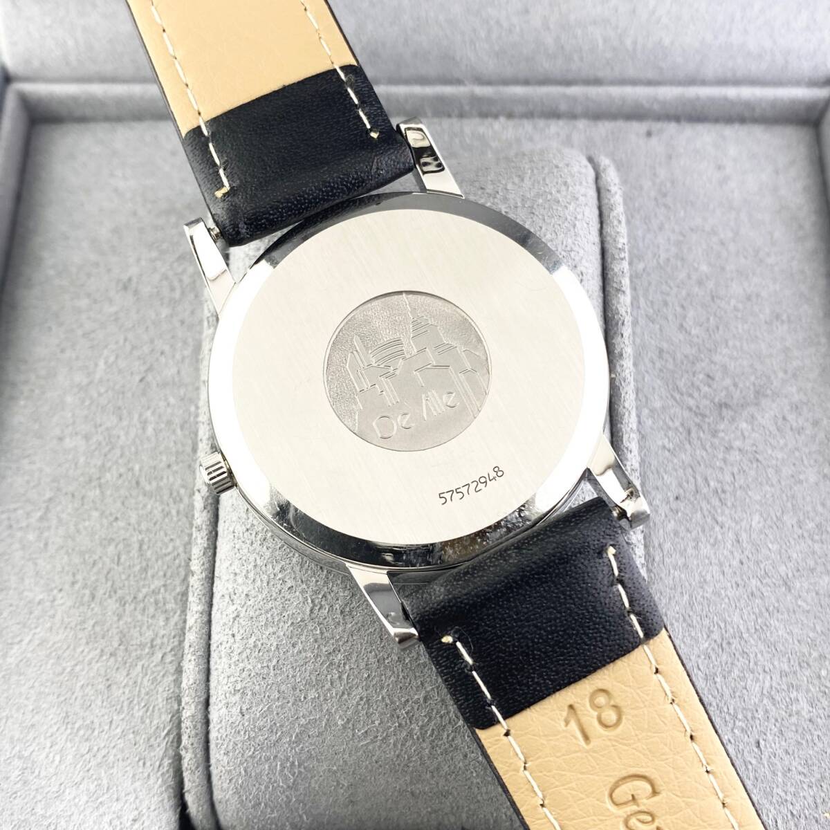 【1円〜】OMEGA オメガ 腕時計 メンズ DE VILE デビル プレステージ ホワイト文字盤 ローマン ラウンドフェイス 三針 デイト 可動品の画像6