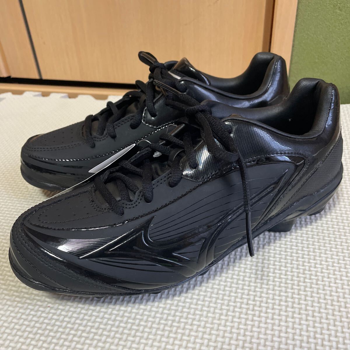 【未使用品】MIZUNO 野球 スパイク 少年野球 学童野球 ミズノ セレクトナイン 24cm 11GP172000 黒 ブラック_画像1