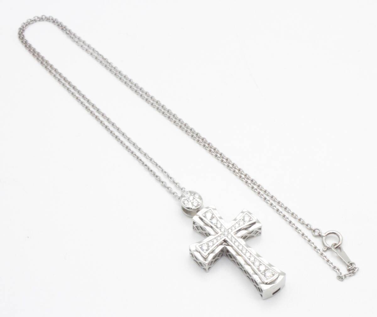 **[ beautiful goods ]YUKIZAKI....yobiko diamond pendant necklace K18WG**