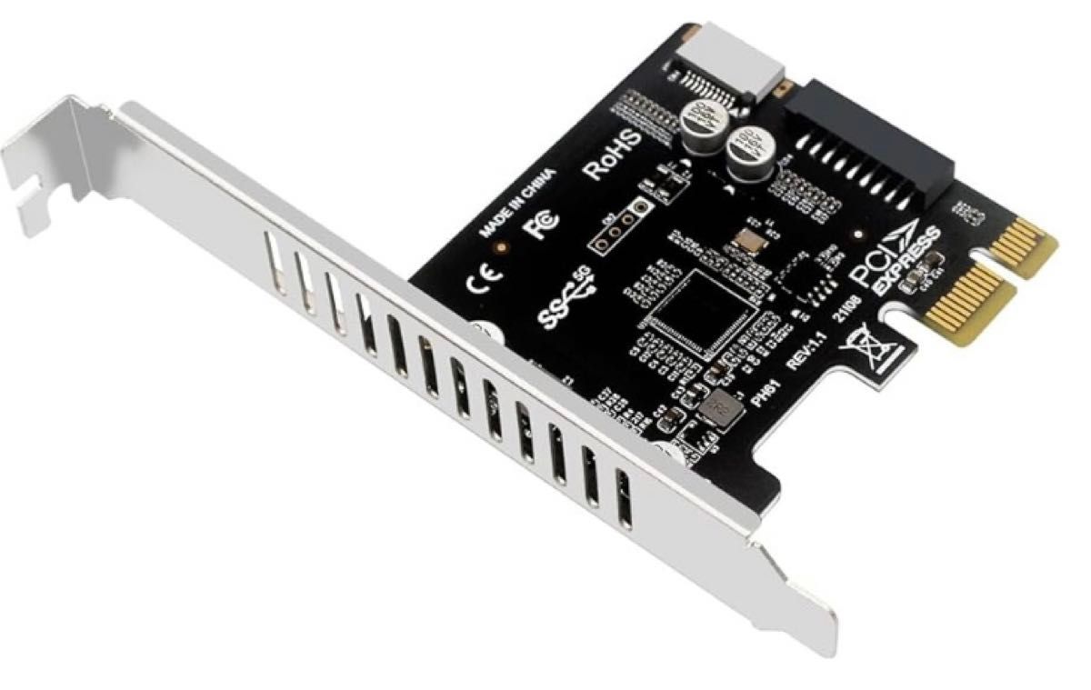 PCIE ×1 増設カード USB3.0 USB19pin USB20pin