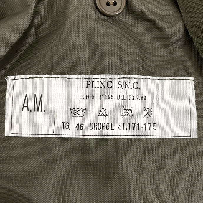 イタリア軍実物放出品 ウィンド&レインジャケット 新品未使用デッドストック サイズ表記46　ML-E33N-JKT_画像10