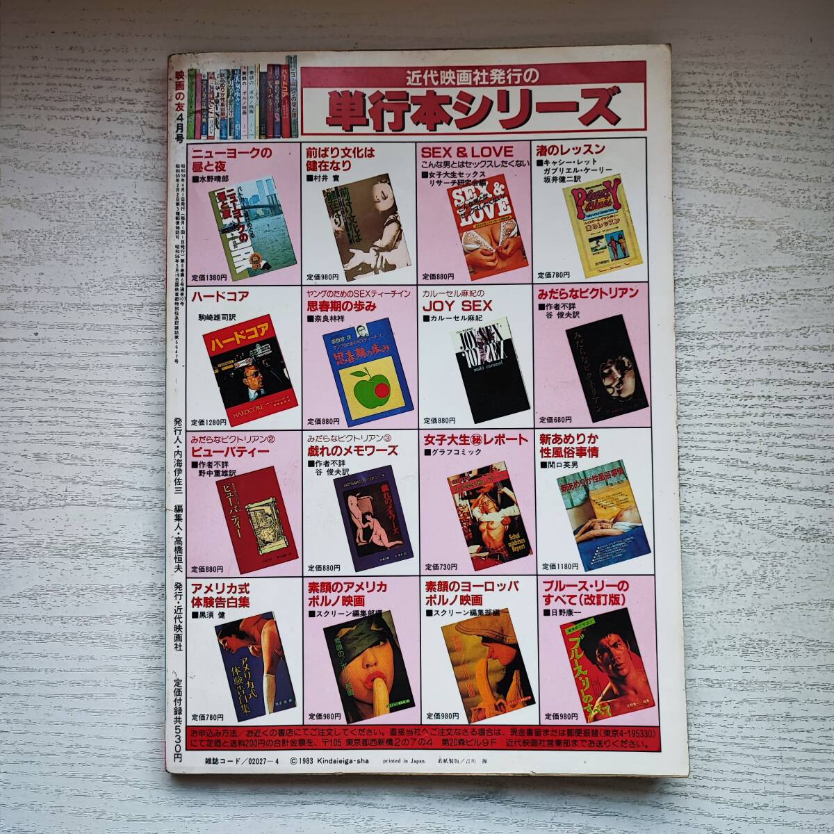 【雑誌】EIGA NO TOMO 映画の友 ポスター付 昭和56年9月号 1981年 近代映画社の画像2