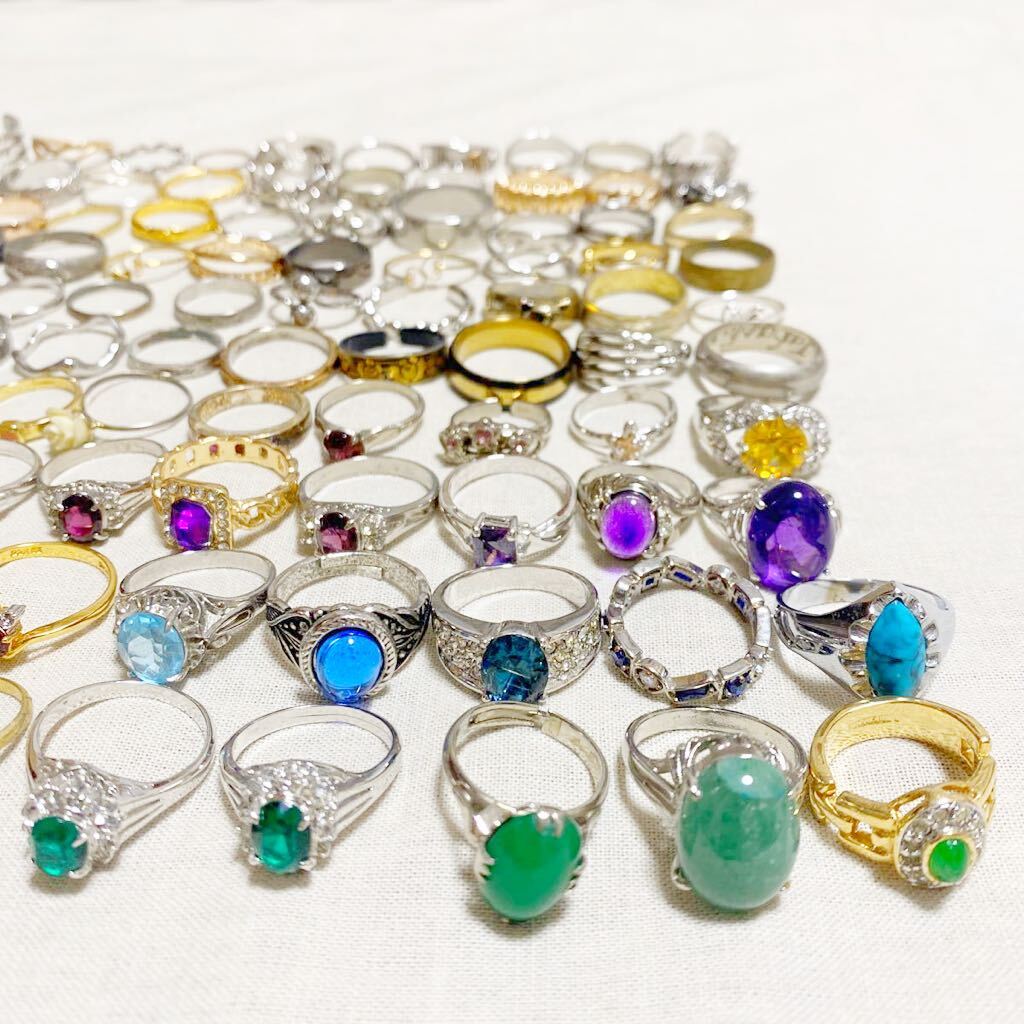 指輪 おまとめ セット リング ring ゴールド シルバー アクセサリー 天然石 真珠 パール カラーストーン jewelry accessory 宝石 silver _画像3