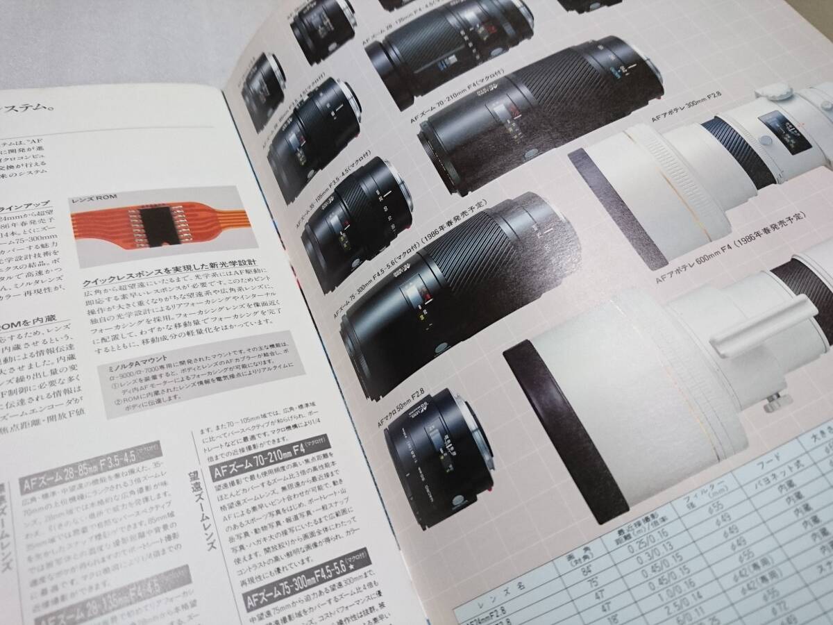 MINOLTA ミノルタ α9000 商品カタログ パンフレット S60.12.10 【スレ・汚れあり】 総31ページの画像7