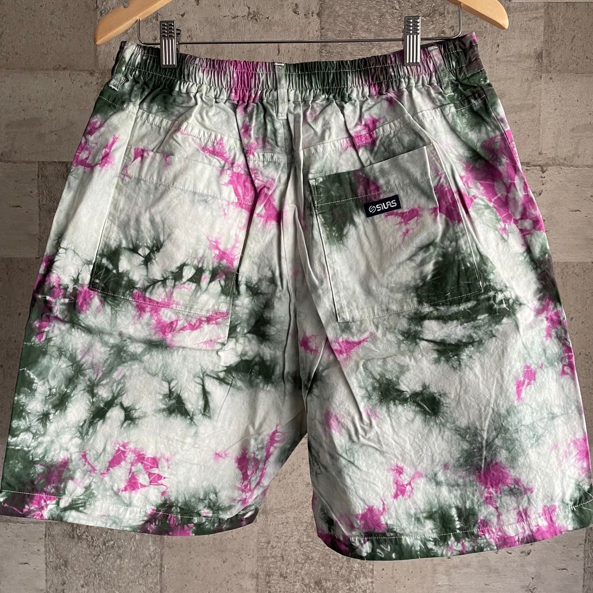 新品タグ付き SILAS サイラス TIE-DYE ショートパンツ パープル L