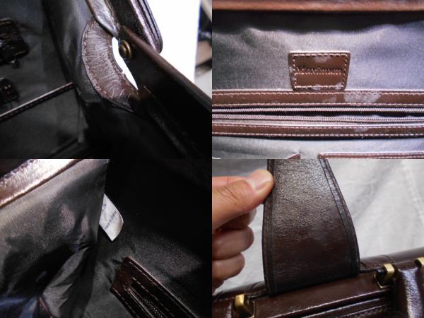 Maximum マキシマム レザー ビジネスバッグ ドクターバッグ BAG ブラウン 難有_画像9