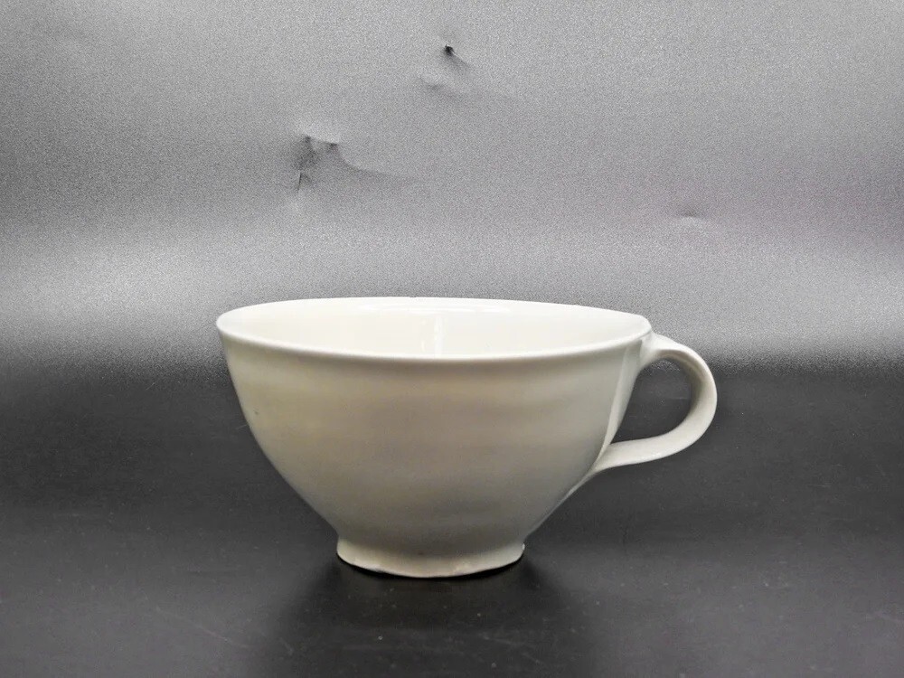 ● 森岡由利子 白磁 スープカップ マグカップ Φ12.5cm 現代作家 A_画像1
